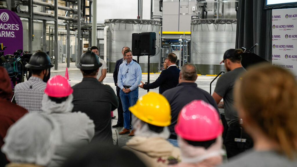 "There is nothing like this anywhere else in the world," said Kentucky Governor Andy Beshear during a preview tour on Tuesday. "I am so proud that this level of technology, where advanced manufacturing meets farming is right here in Kentucky."