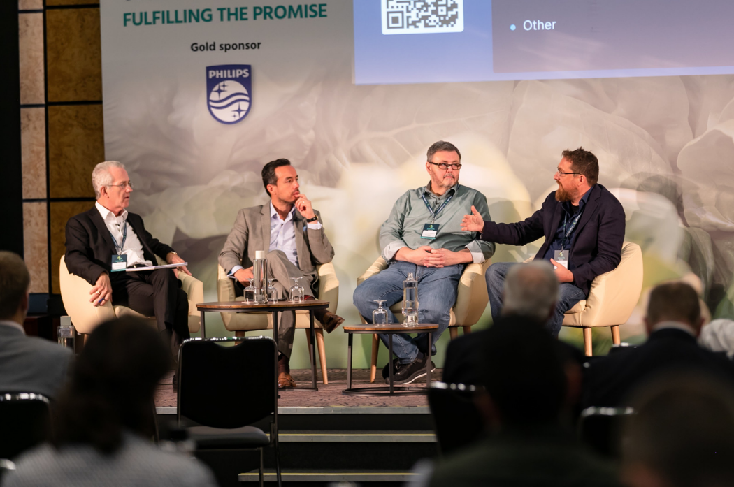 From Left to Right, Zenith Global's Richard Hall, Peter Bachman of Gresham House, Professor Derek Stewart of the James Hutton Institute and Professor Francesco Orsini - University of Bologna